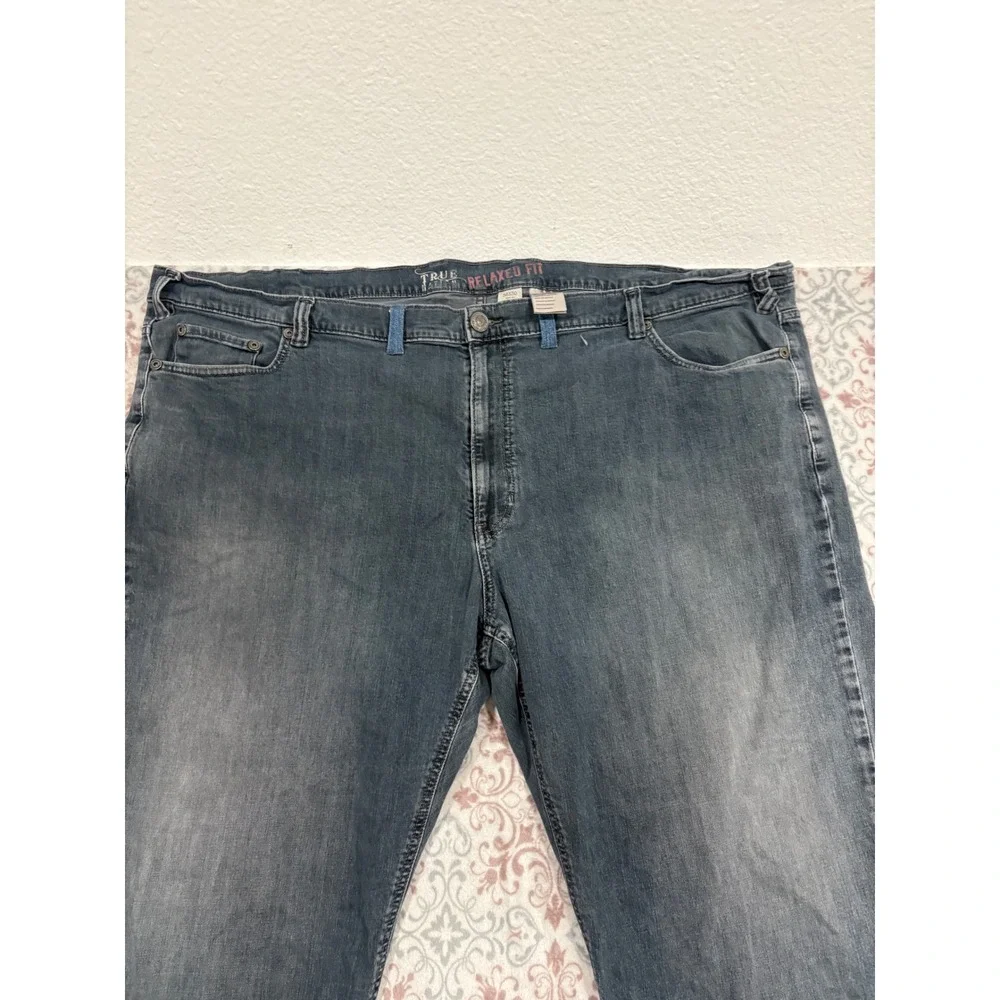 True Nation Relaxed Fit Jeans Mens 56x30 Dark Wash Blue Denim Pants Big and Tall